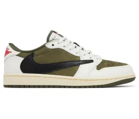 Compact Men's Nike Air Jordan 1 Low OG SP "Travis Scott" (Reverse Olive)