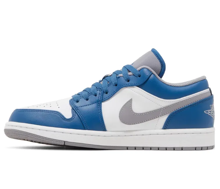 Men's Nike Air Jordan 1 Low (True Blue) plyometric training running shoes