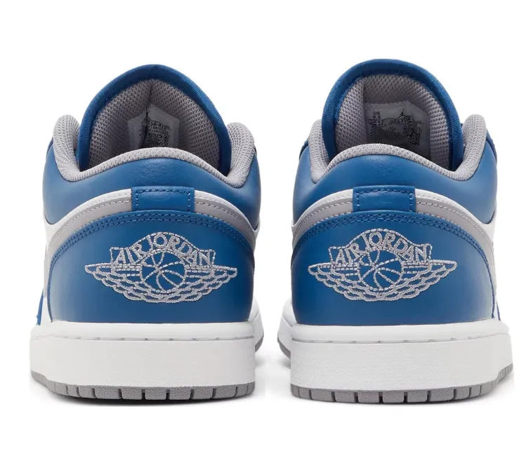 Men's Nike Air Jordan 1 Low (True Blue) Wide - toe box weekend running option