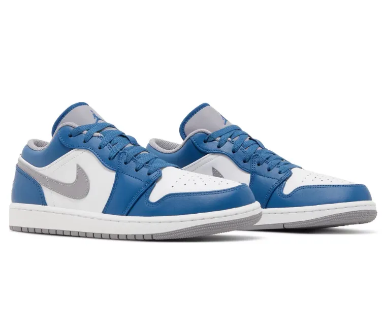 evening running footwear Men's Nike Air Jordan 1 Low (True Blue)