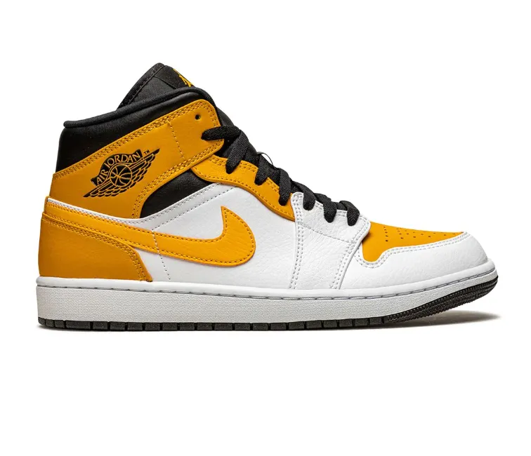 Men's Nike Air Jordan 1 Mid (University Gold) running - safety buckle shoes