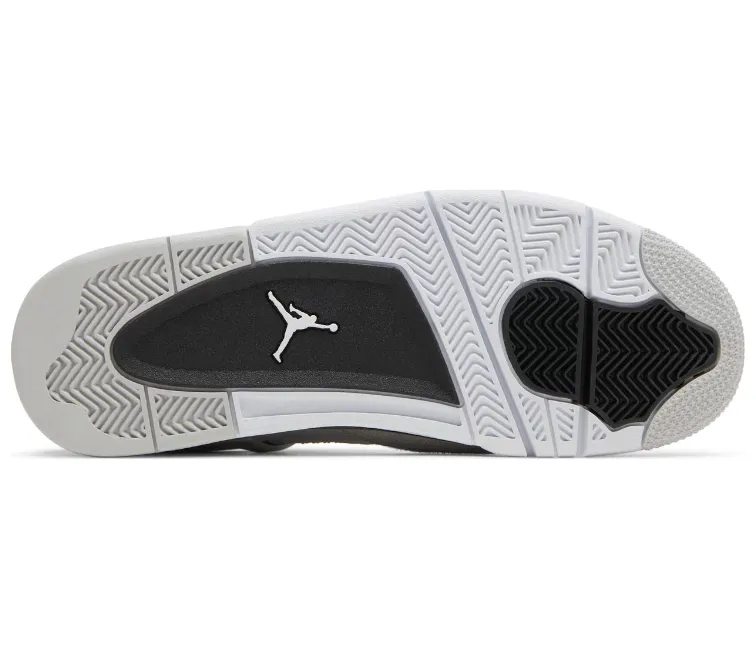 Mens Nike Air Jordan 4 Retro (Military Black) Treadmill running knitted upper running shoes