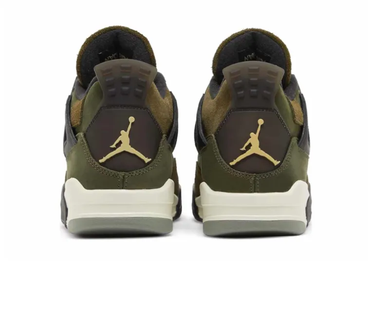 running for a way to stay free Men's Nike Air Jordan 4 Retro SE (Craft Medium Olive)