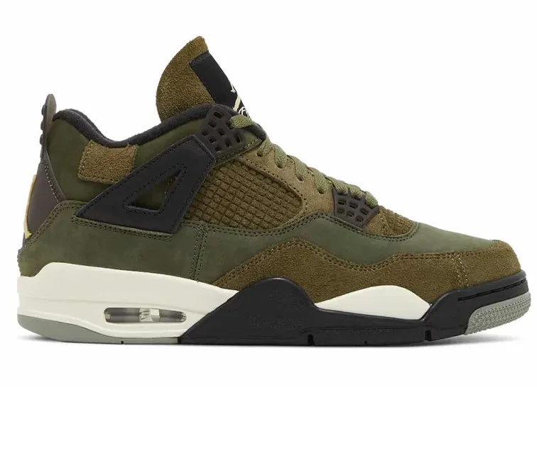adult use flat - sole shoes Men's Nike Air Jordan 4 Retro SE (Craft Medium Olive)