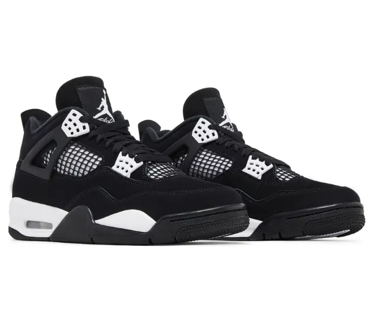 marathon - ready hard - sole shoes Men??s Nike Air Jordan 4 Retro (White Thunder)