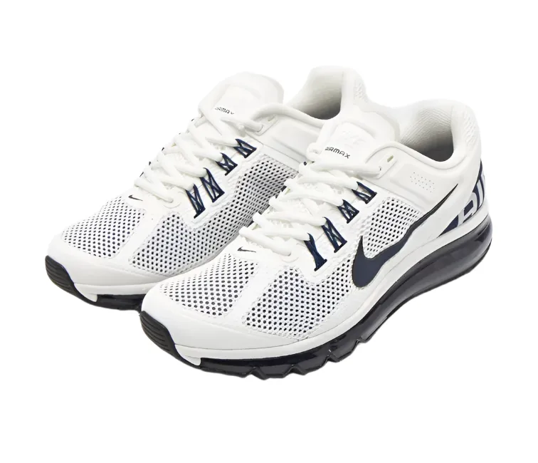 Men??s Nike Air Max 2013 (White/Navy) adventure running shoe allure running convenience