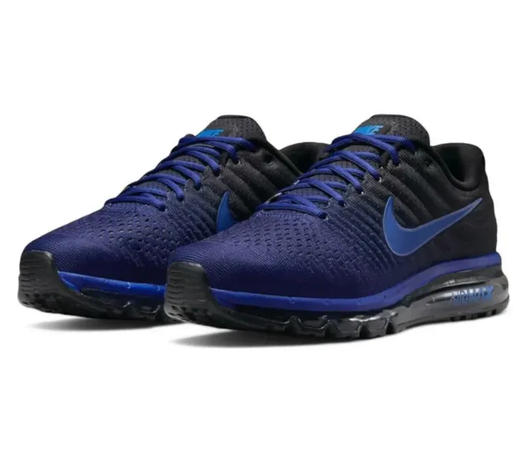 Heart Rate Monitoring running in a tram station area shoes Men??s Nike Air Max 2017 (Deep Royal Blue)