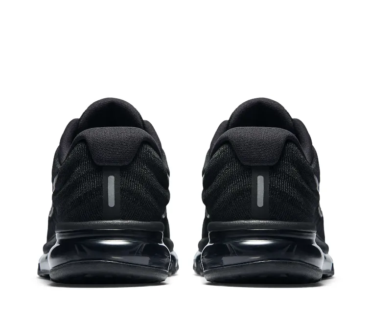 Men's Nike Air Max 2017 (Triple Black) trail running shoe parts reinforced - seams shoes