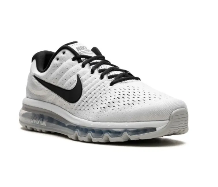 half - size Men's Nike Air Max 2017 (White/Pure Platinum)