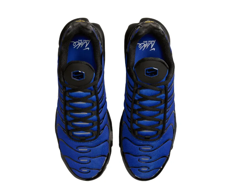 running for a change gel - filled shoes Men's Nike Air Max Plus TN (Black Racer Blue)
