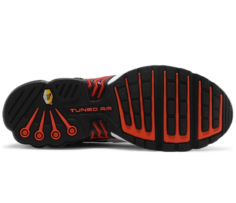 Men's Nike Air Max Plus TN III (White/Team Orange) Gel Cushioning