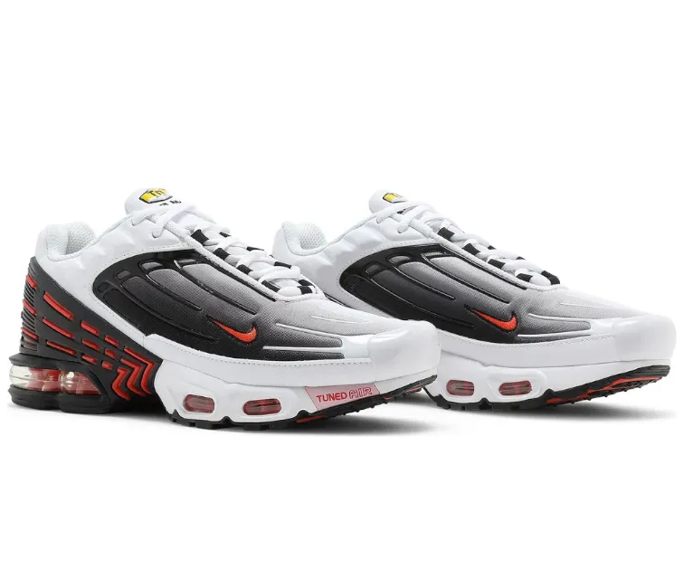 Men's Nike Air Max Plus TN III (White/Team Orange) mystery - themed running option