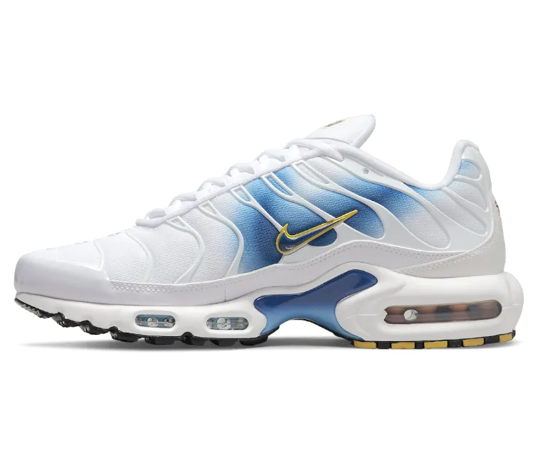 Versatile Grip Professional athlete Men's Nike Air Max Plus TN "Energy" (White/Blue Jay)