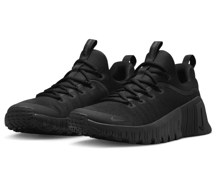 Men's Nike Free Metcon 6 (Triple Black) Light - weight construction running with watch shoes
