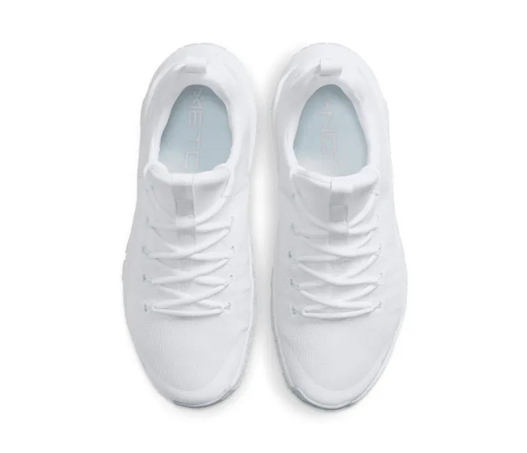 Men??s Nike Free Metcon 6 (Triple White) race running in a bamboo bridge area shoes