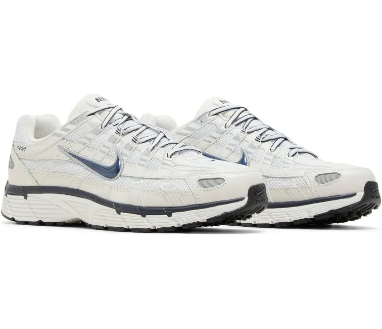 carnival - themed running option toe box shoes Men??s Nike P-6000 (White/Obsidian)