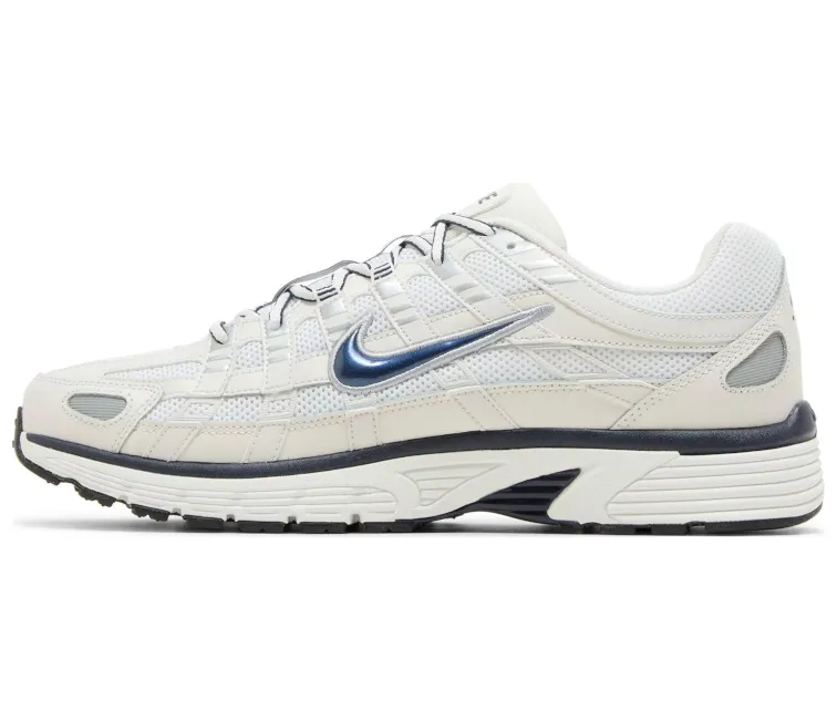 Slim Design mid - top footwear Men??s Nike P-6000 (White/Obsidian)