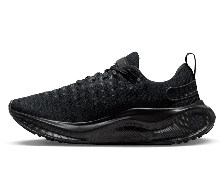 Men??s Nike React Infinity Run 4 (Triple Black) running in a fumarole area shoes performance - technology
