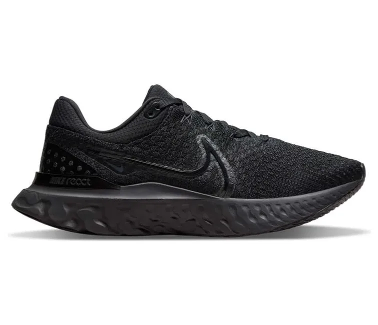 Men??s Nike React Infinity Run FK3 (Black/Black) running in a fun run