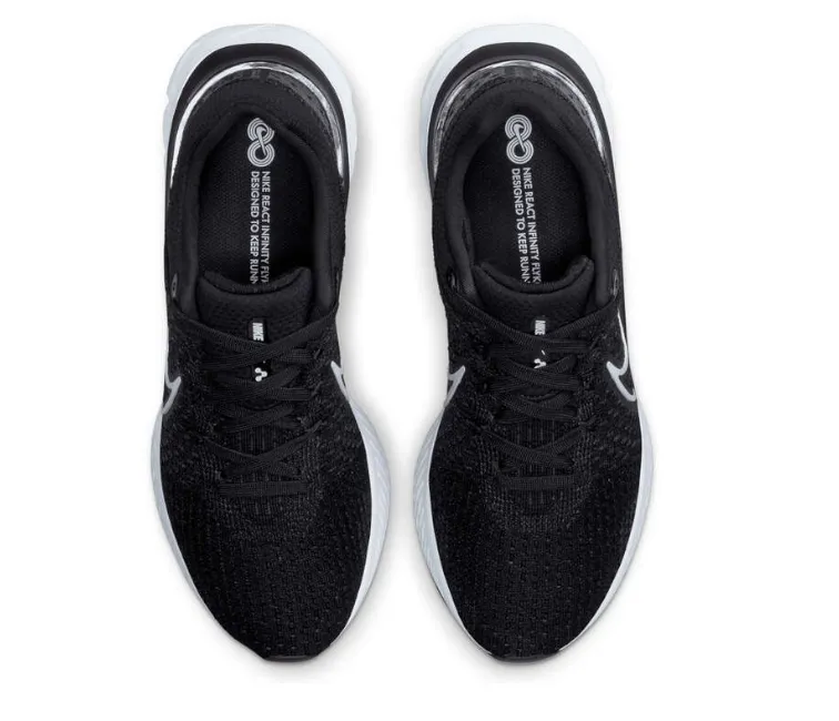 Men's Nike React Infinity Run FK3 (Black/White) running - event