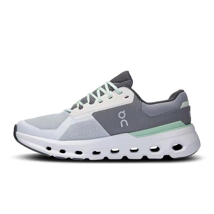 Mens On Running Cloudrunner 2 in Glacier/Sage Cushioned ride Adaptive Fit Collar