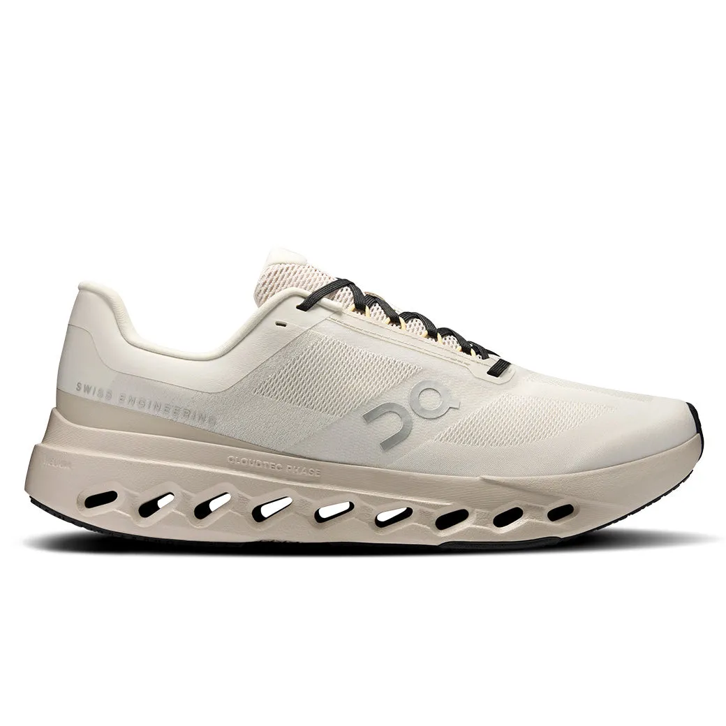 Mens On Running Cloudsurfer Next in Ivory/Silver Trainer Shoes Shock Resistance