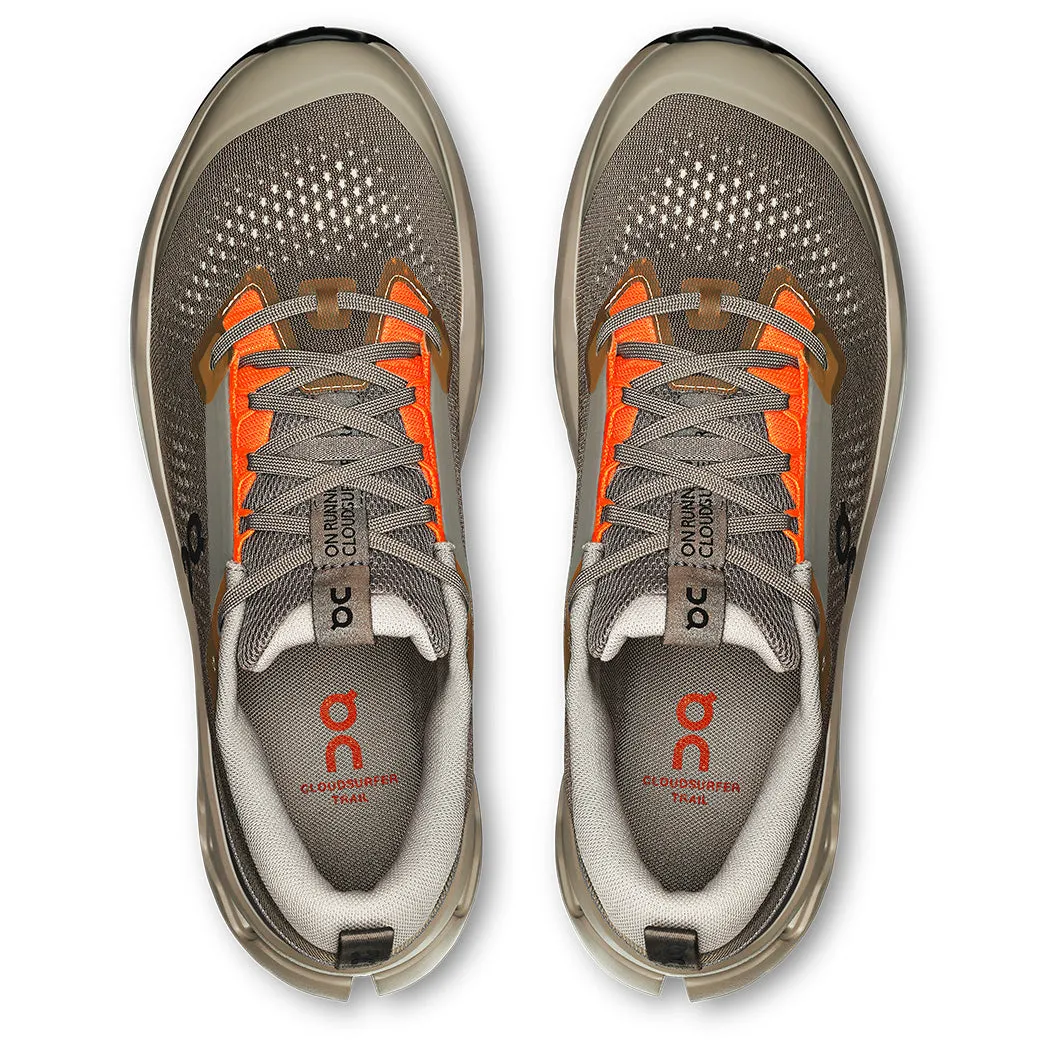 Mens On Running Cloudsurfer Trail 2 in Eclipse/Cinder Soft Flex Impact-absorbing design