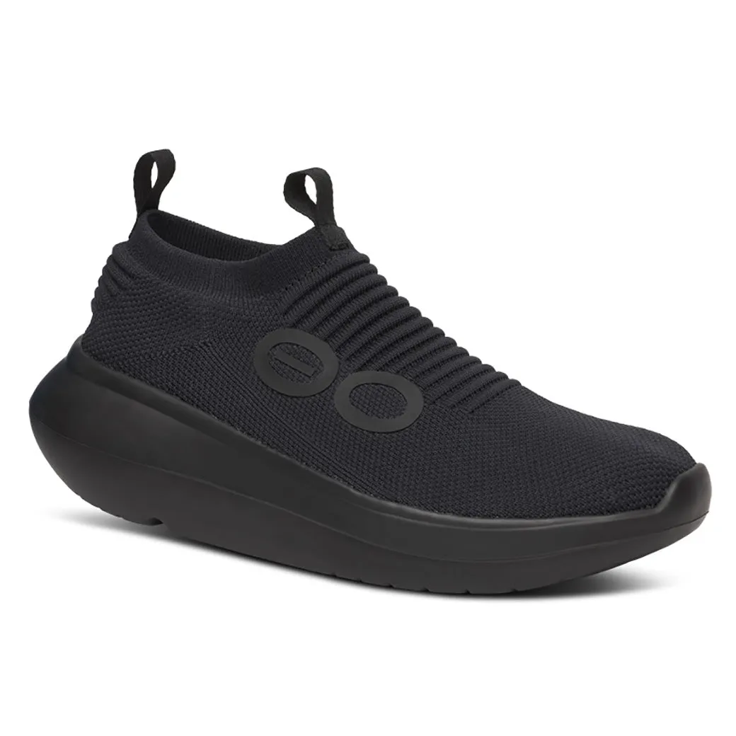 Mens Oofos OOmy Zen in Black Smooth Walk Breathable TPU