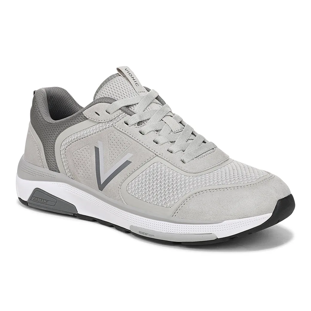 Quick Dry Material Mens Vionic Walk Strider Knit in Paloma Grey