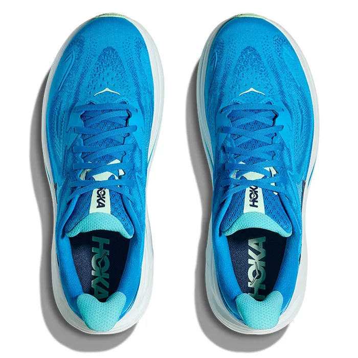 Easy Style Mens Hoka Clifton 10 in Hoka Blue/Skyward Blue