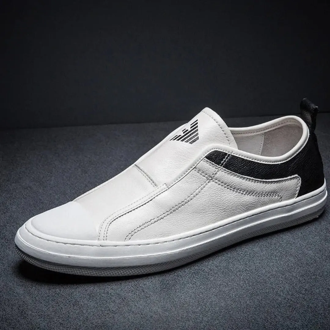 Ergo Build Durable Outsole Rubber Mikee Slip-On Leather Sneakers