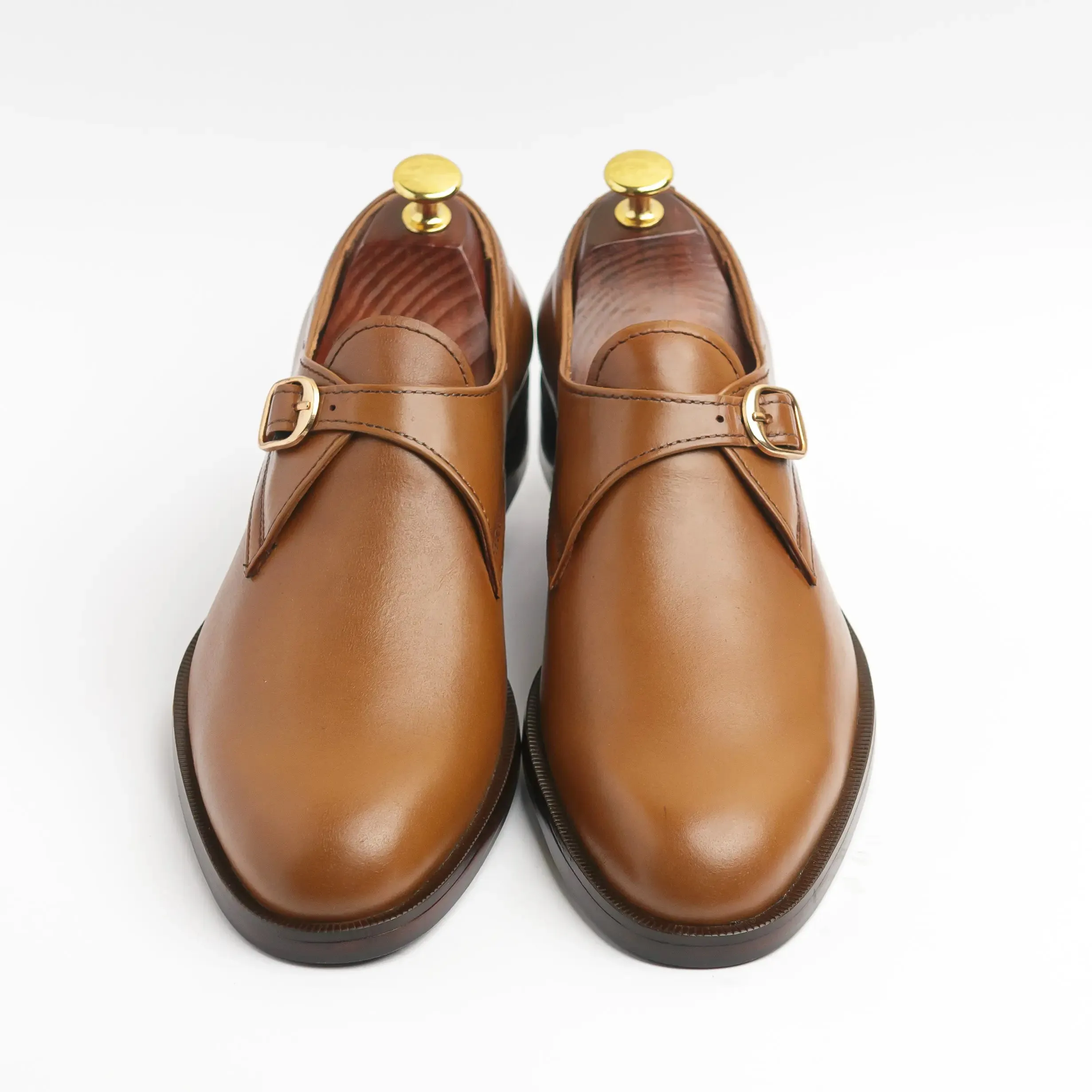 Stylish Design Leather Fashion Baron - Mustard Brown