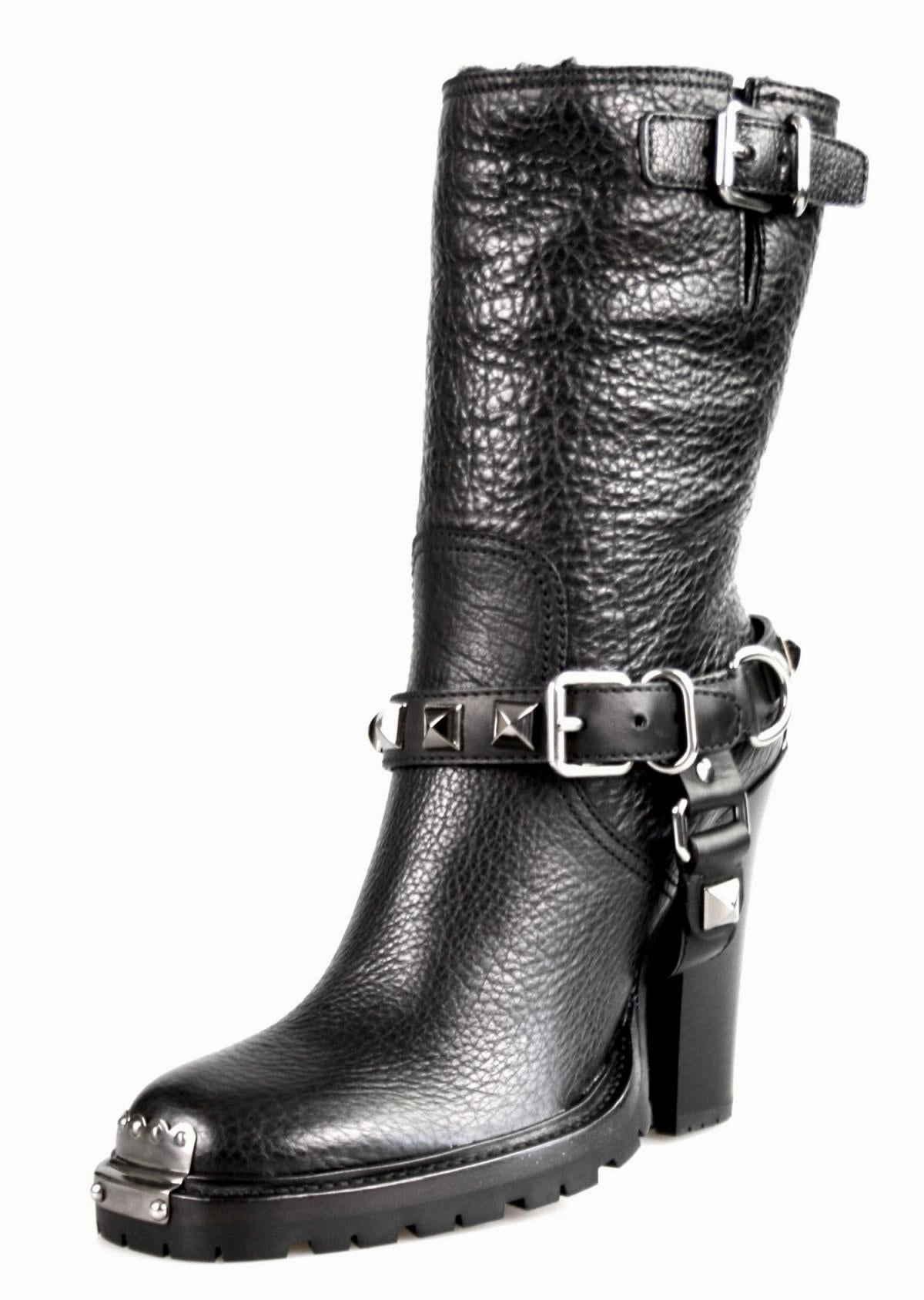 Miu Miu Women's Black welt-sewn Leather Half-Boot 5U9427 Timeless Wear