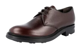 tailored look Team Project Prada Men's Brown welt-sewn Leather Lace-up Shoes 2EE228