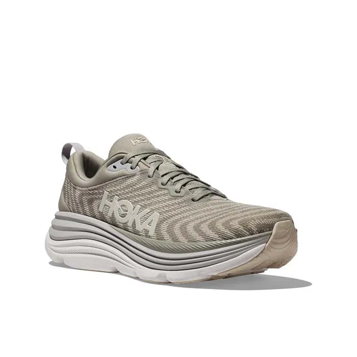 Mens Hoka Gaviota 5 in Barley/Oatmilk Hypergrip Texture