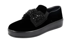 Prada Women's Black Leather Sneaker 1S125H Energy Run