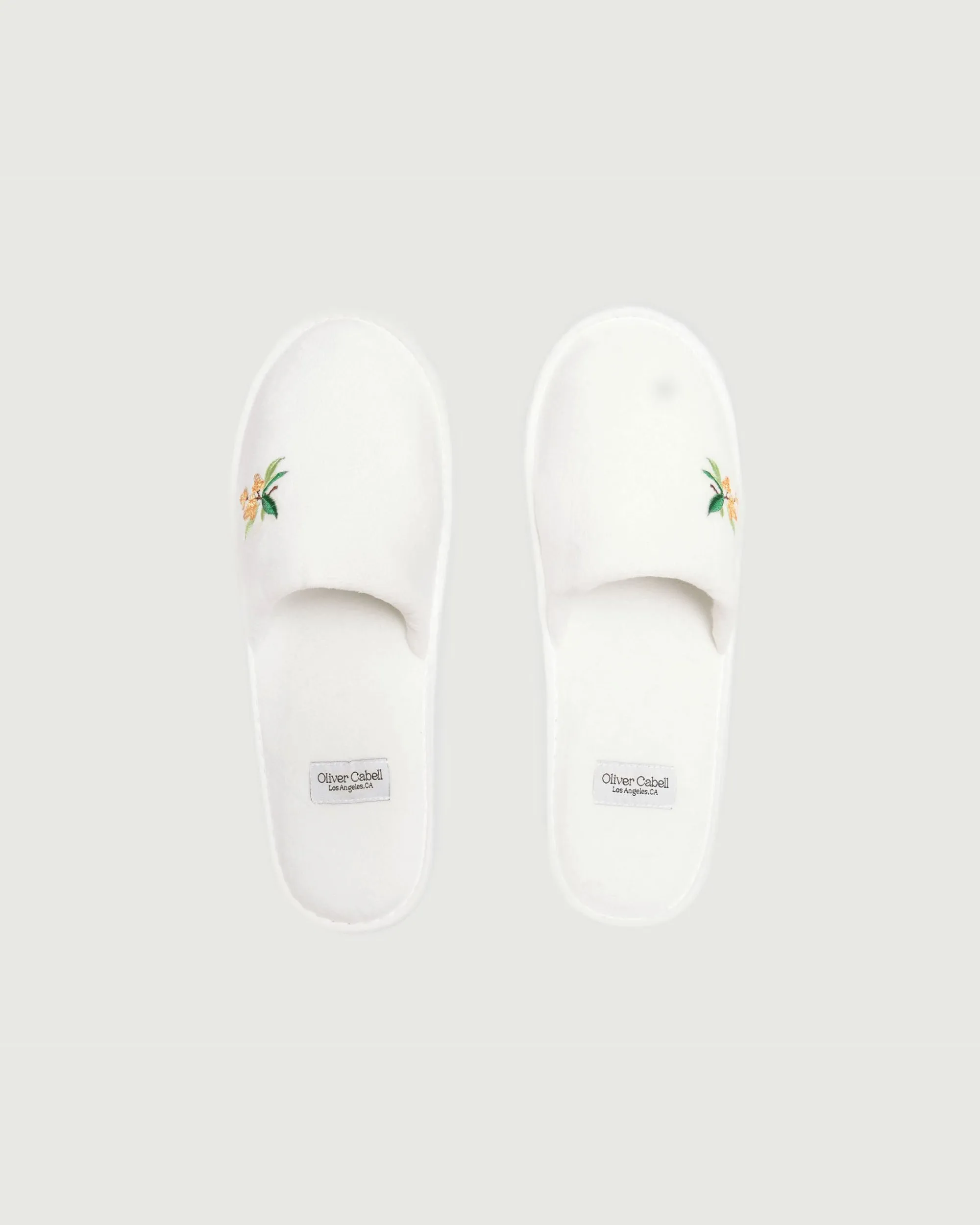 LA Capsule Terry Cloth Slippers | Alpine White Comfort footbed