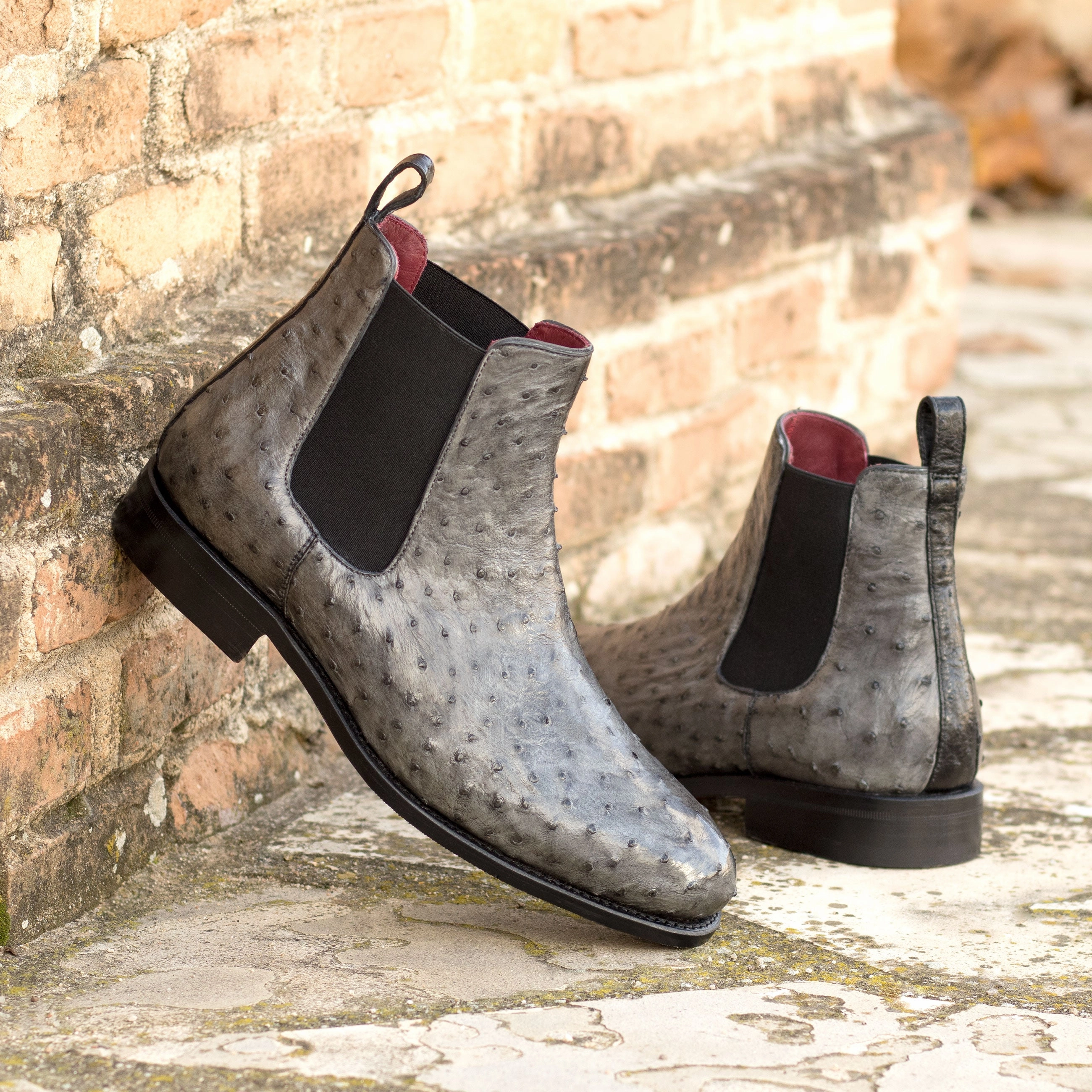 Grey Ostrich Chelsea Boots Luxe Comfort Chic Must-Have