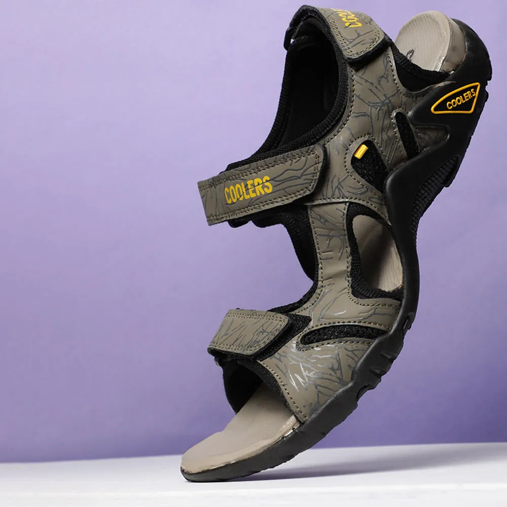 Coolers Sporty Olive Green Sandals For Men 8141-05 By Liberty Active Summer Footwear Slide Fit