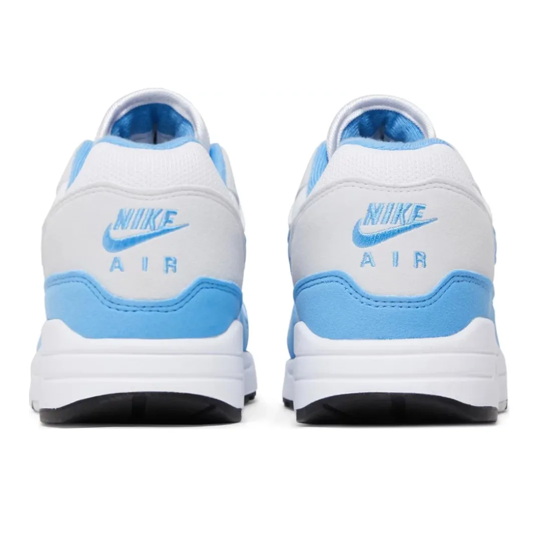 Mens Nike Air Max 1 White/University Blue Biathlon