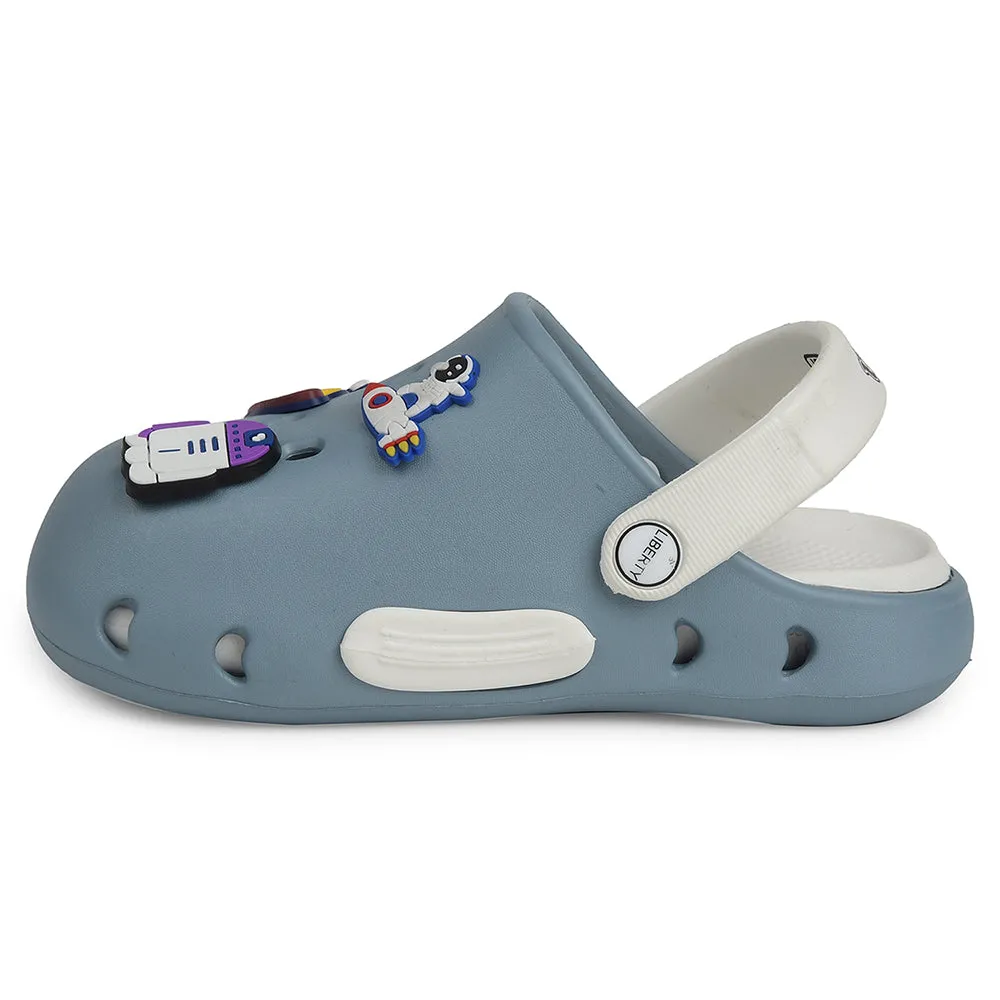 Sleek And Comfy A-HA Blue Casual Clogs For Kids CUTIER By Liberty