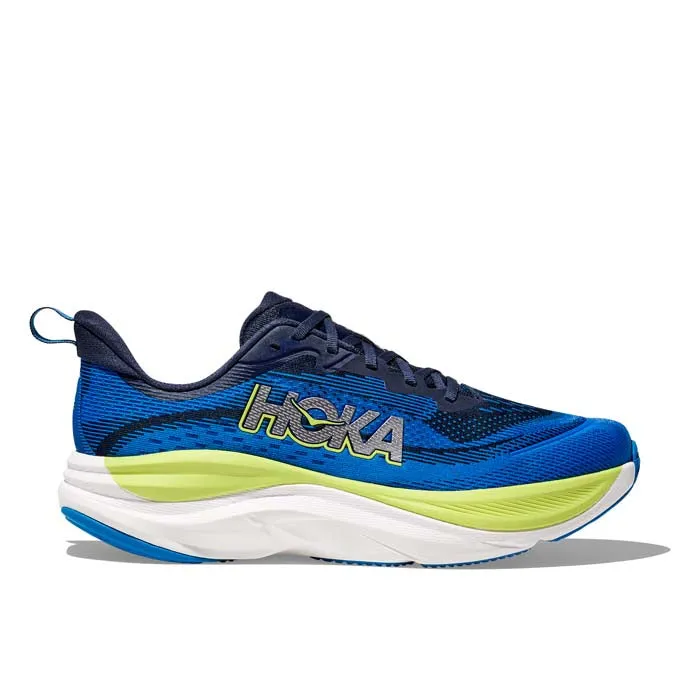 Mens Hoka Skyflow Wide in Varsity Navy/Electric Cobalt Long-Distance Walking Fit To Move