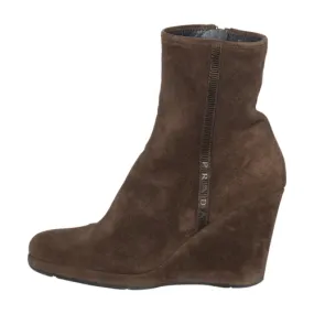Fitness Vibe Prada Sport Suede Wedge Ankle Boots