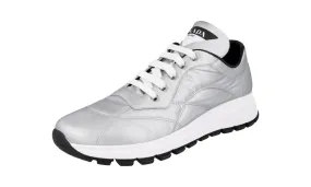 High   Quality Reinforced Toe Guard Prada Women's Silver Prax01 Sneaker 1E245L