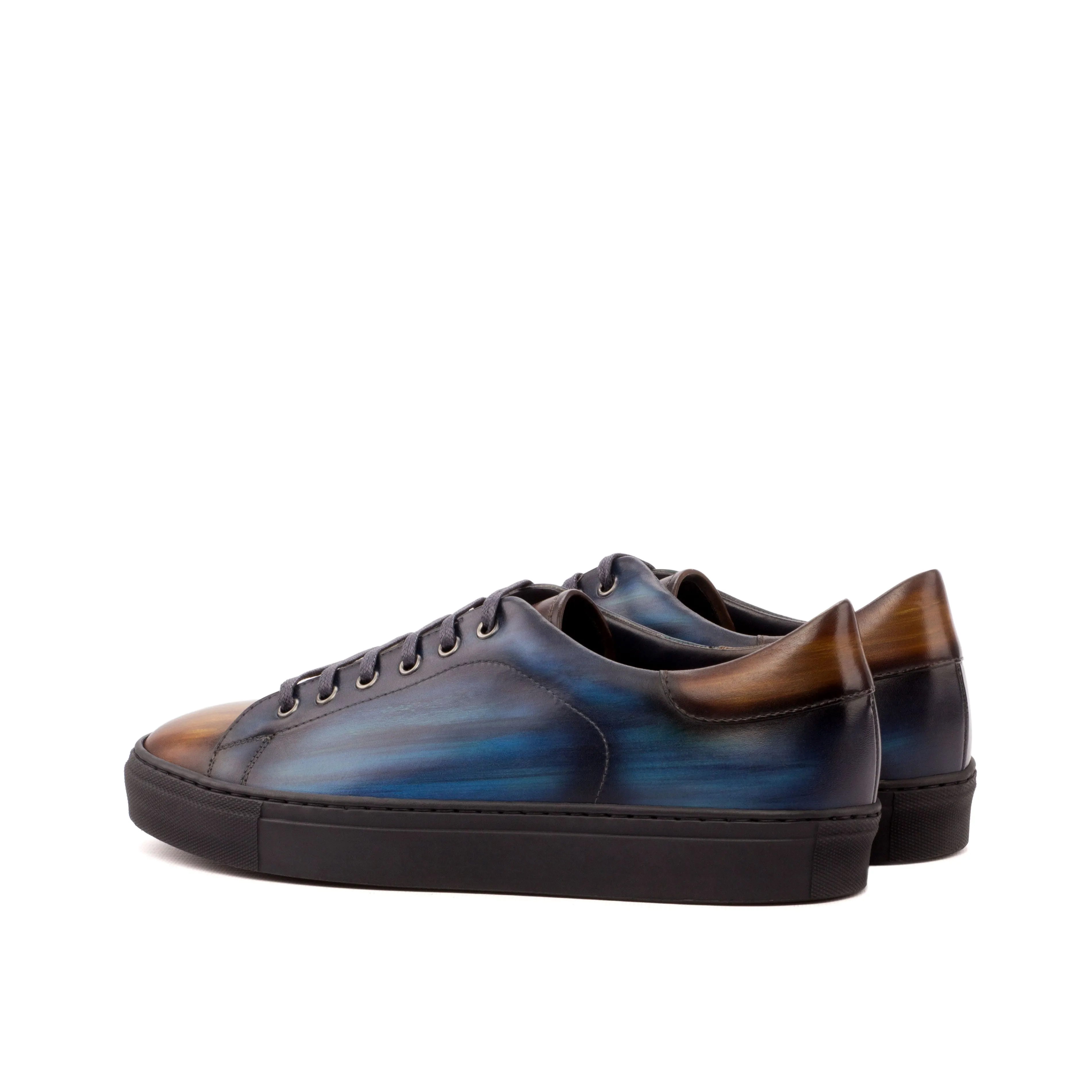 Blue & Cognac Regular Patina Classic Trainers Sleek cushioning Better Form