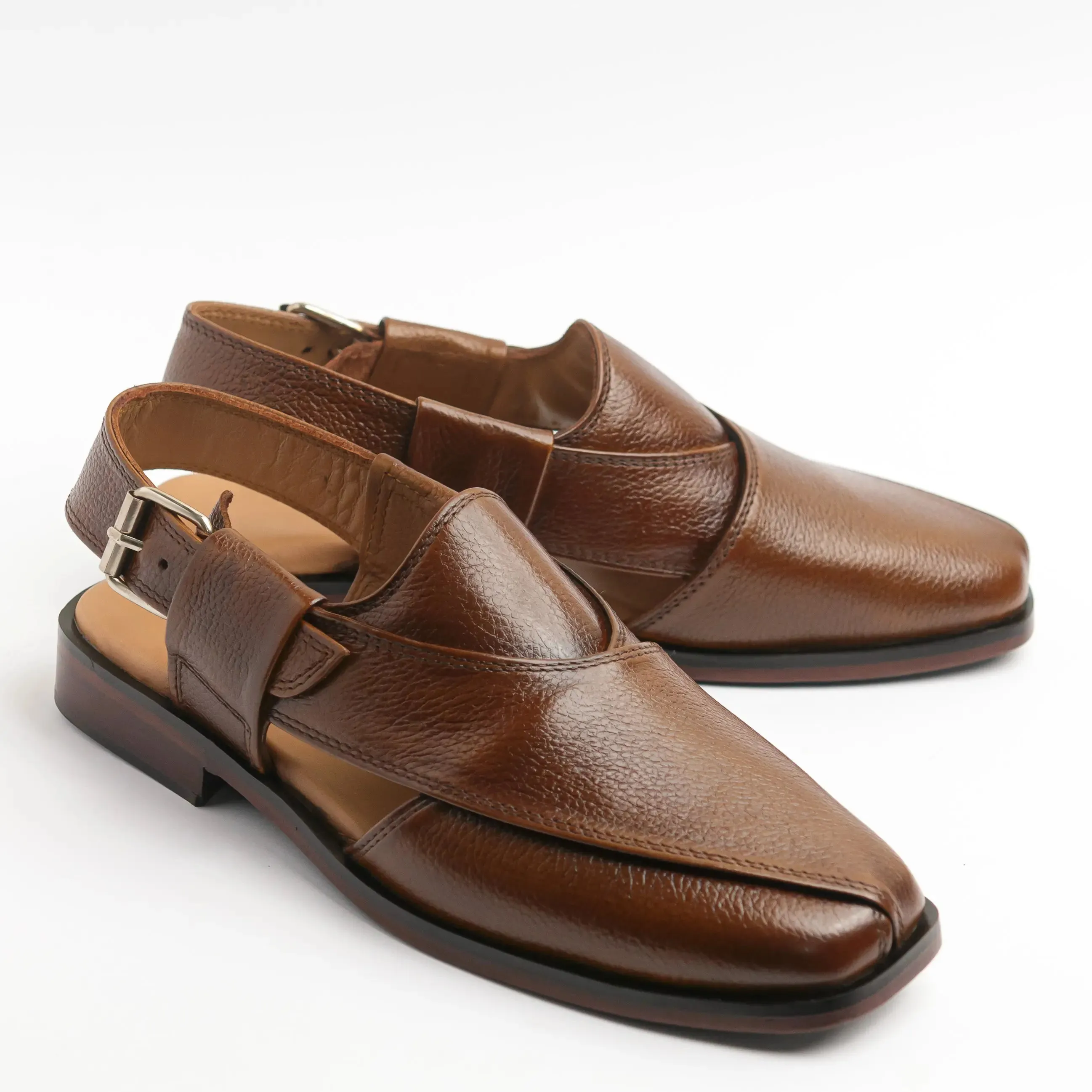 Mughal - Brown Matte Finish Boardroom Wear Leather Business Lace-ups