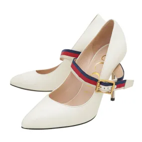 Gucci White Sylvie Pump 38 Dynamic Style