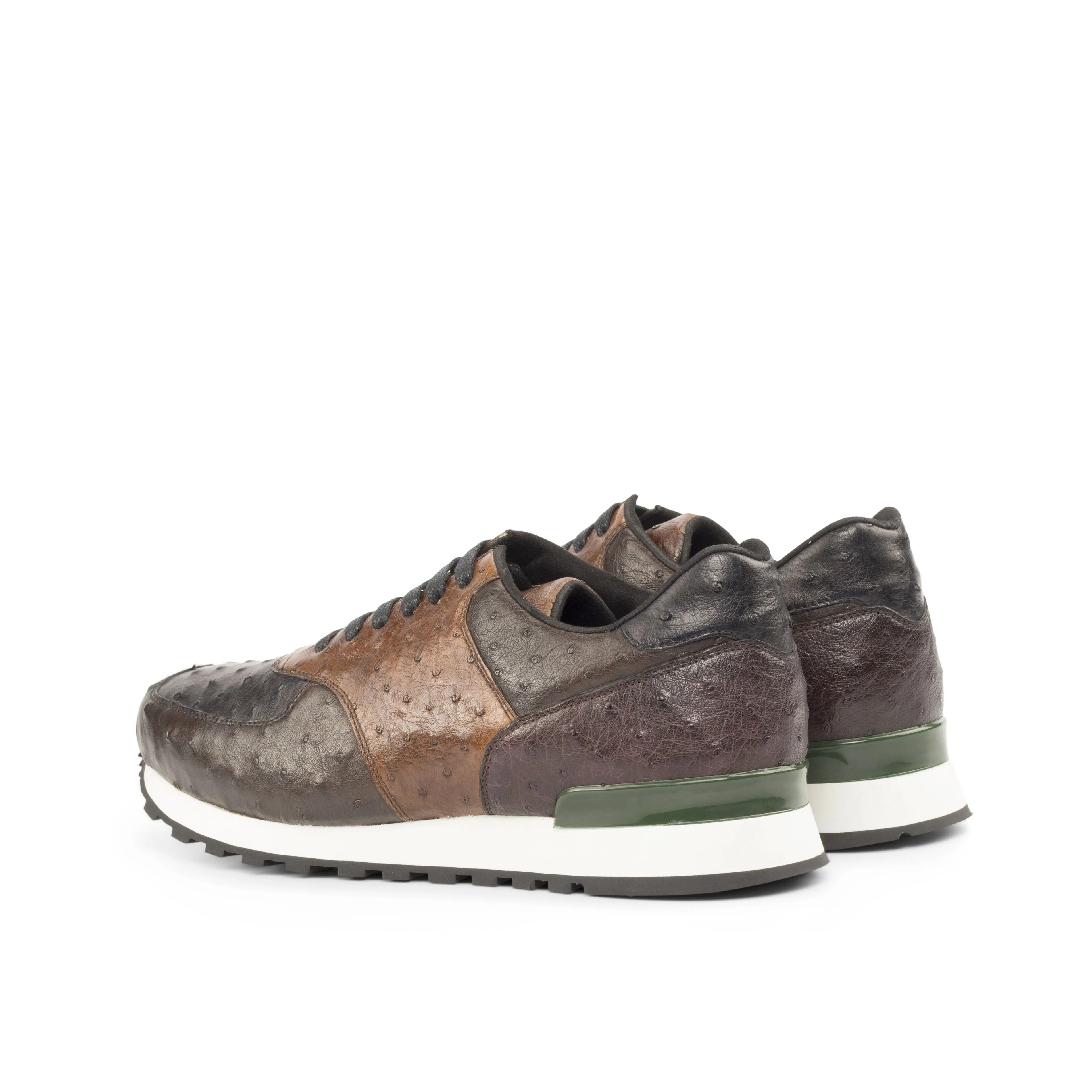 Multi-Colored Ostrich Jogger Sneakers Neutral Tone