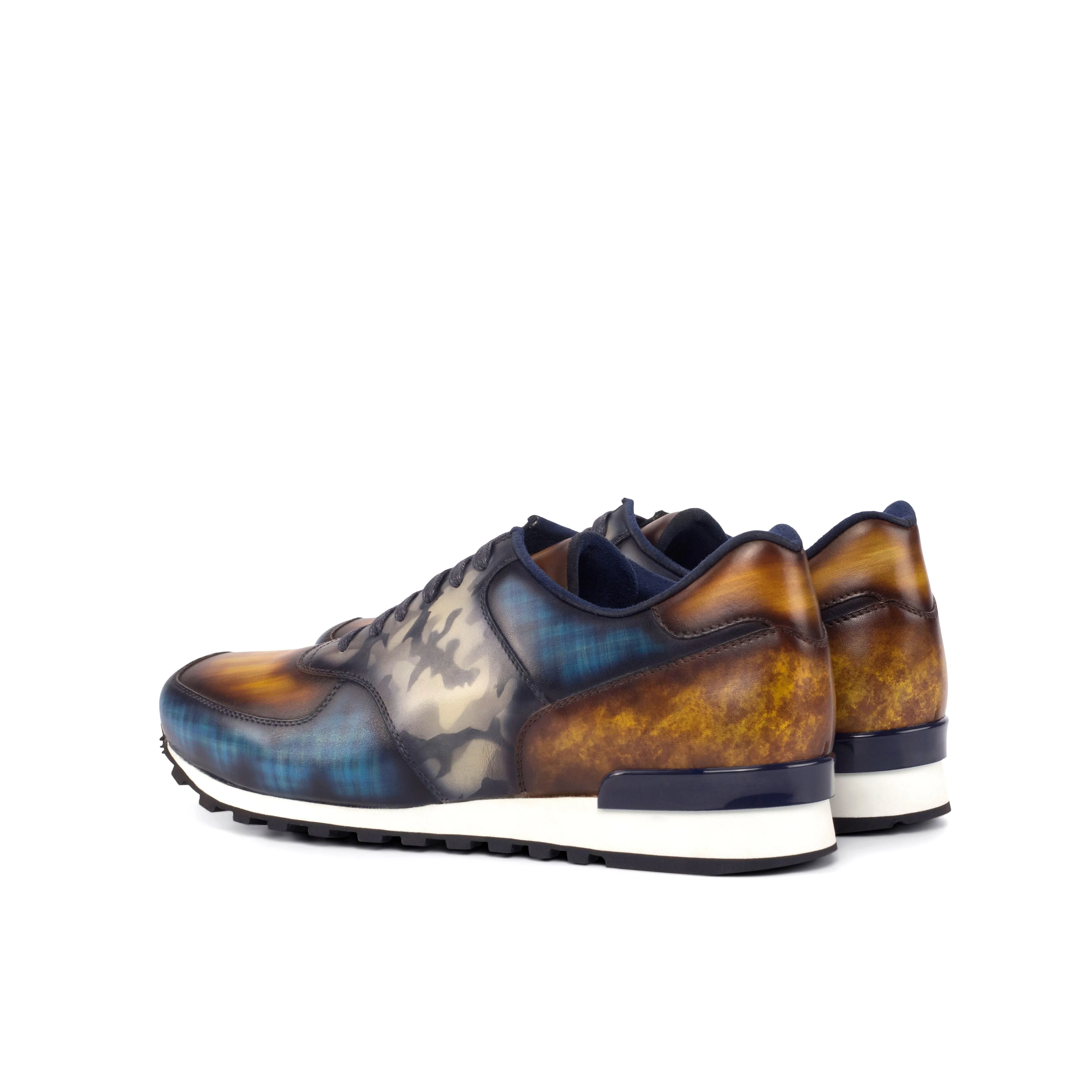 Abrasion Resistant Materials Marathon Mode Multi-Colored Patina Jogger Sneakers