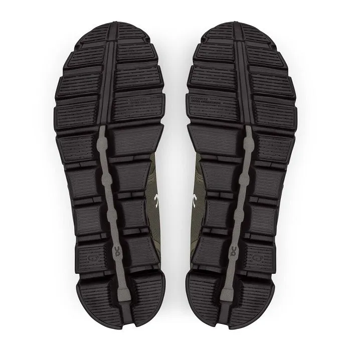 Mens On Running Cloud 5 WP in Olive/Black Elastic Gusseted Tongue Enhanced Flex Zones
